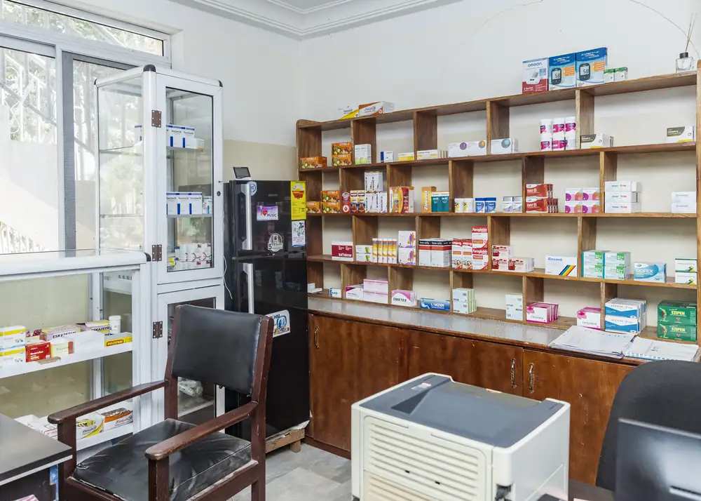 Oak Tree's well-stocked on-site pharmacy