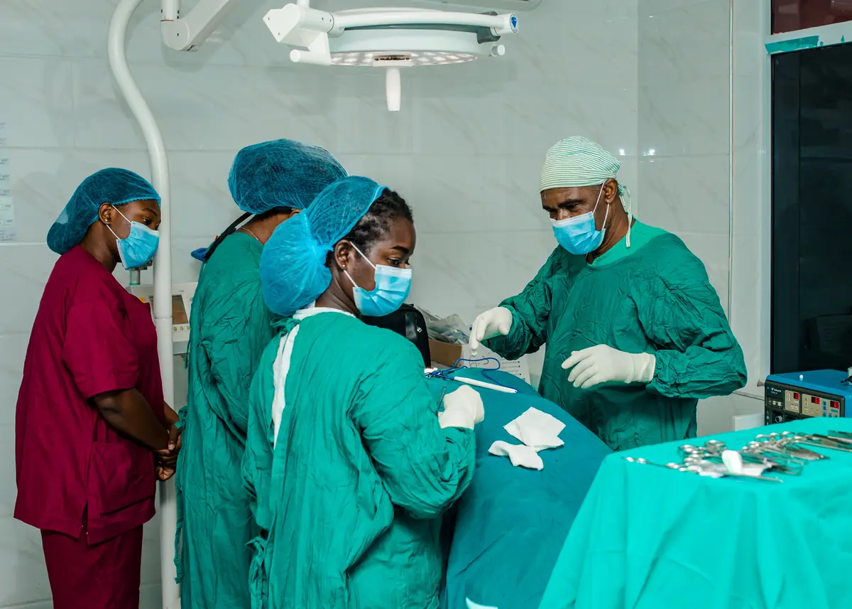 Surgical team in the operating theatre